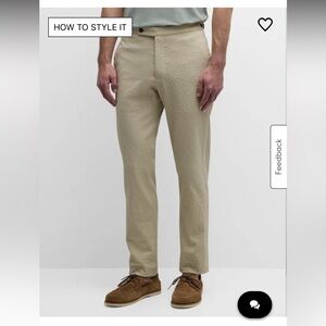 SID MASHBURN Men's Seersucker Side-Tab Sport Trousers